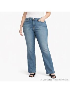 Levi’s 529 Size 16 Medium Wash Curvy Bootcut Jeans Tall